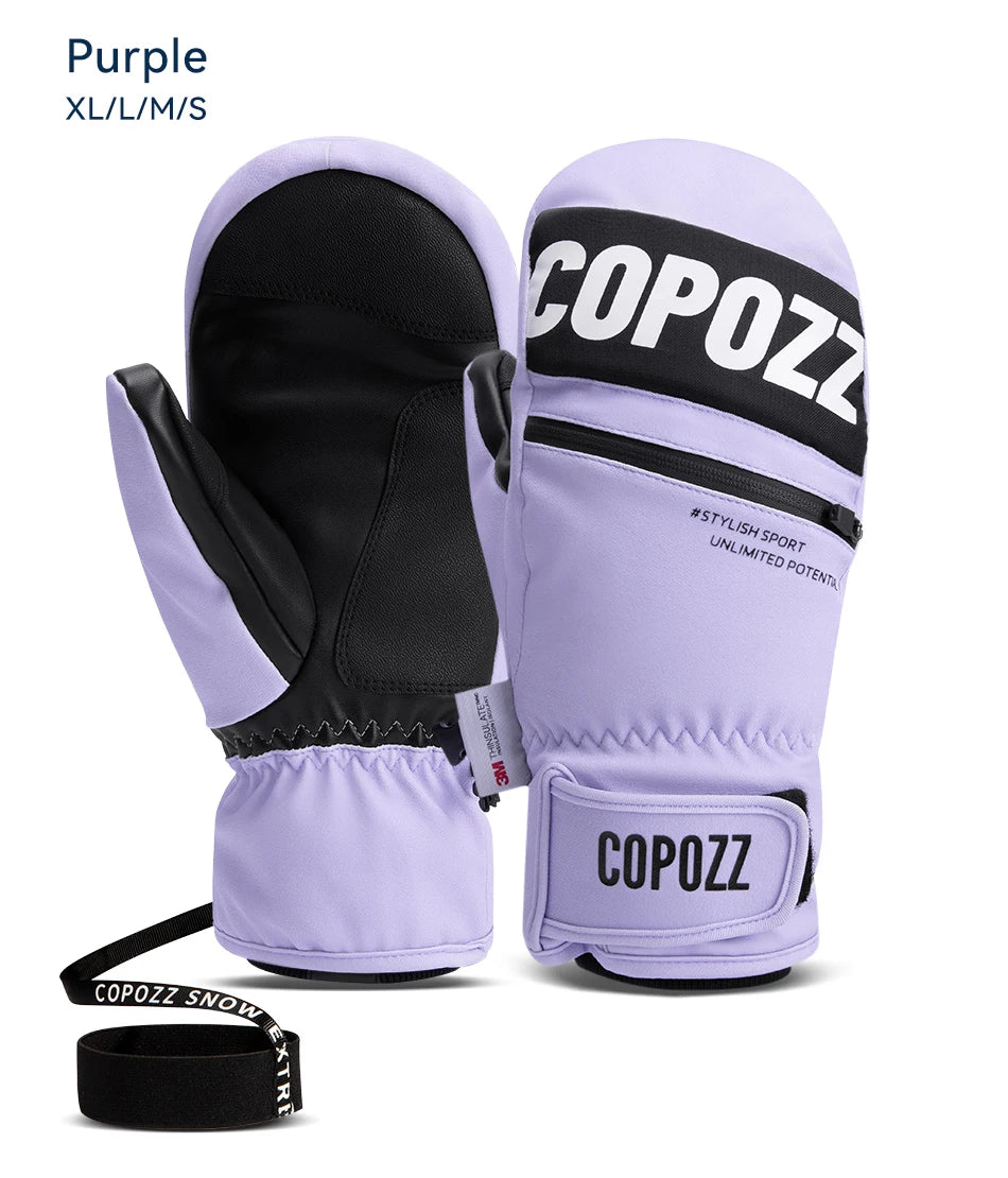 COPOZZ 3M Thinsulate Waterproof Ski Mittens