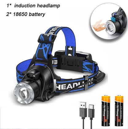 High-Power LED Headlamp (Rechargeable & Waterproof)