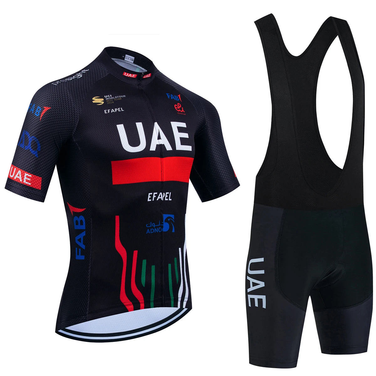 Pro-Team UAE Cycling Jersey & Bib Shorts Set (20D Gel Pad)