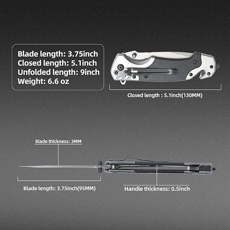 Tactical Rescue & Survival Folding Knife