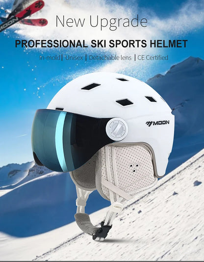 MOON Professional Ski & Snowboard Helmet (with Optional Visor)