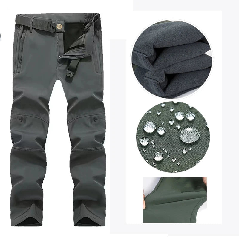 Waterproof Fleece-Lined Softshell Jacket & Pants Set