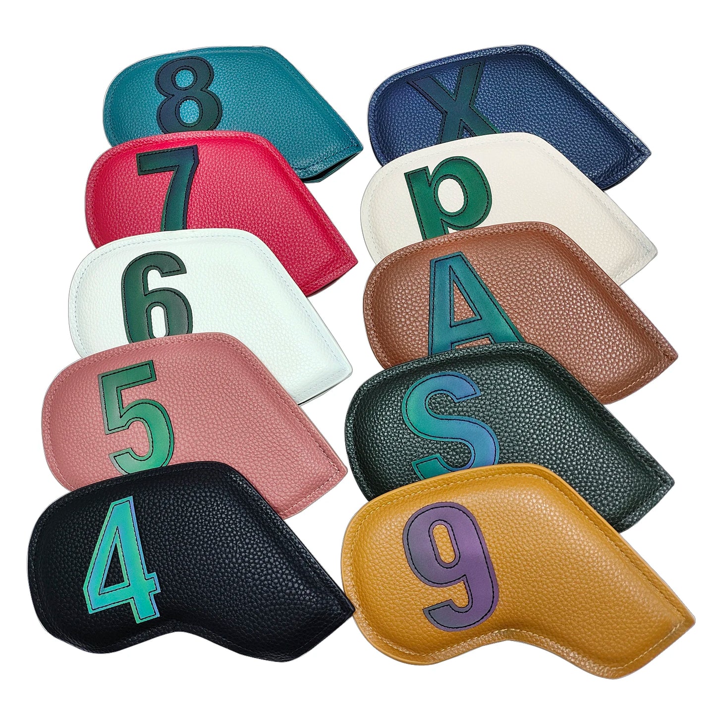 Premium PU Leather Iron Headcover Set