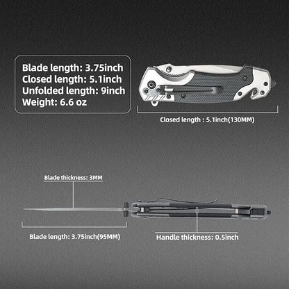 Tactical Rescue & Survival Folding Knife