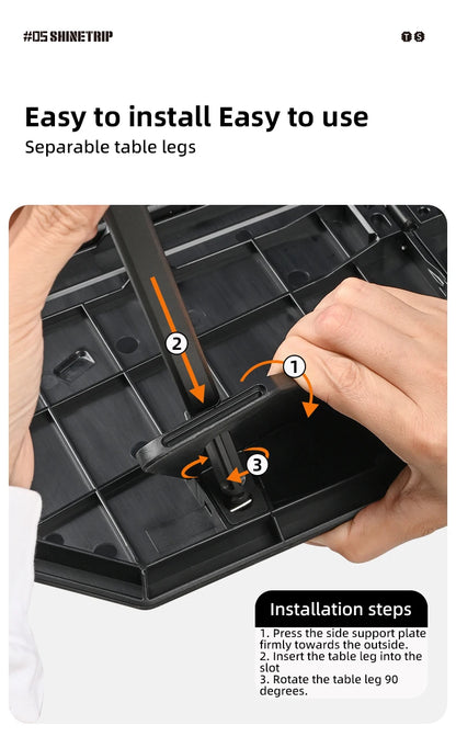 ShineTrip Ultra-light 2-in-1 Convertible Camping Table