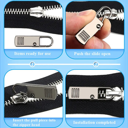 Instant Clip-On Metal Zipper Pulls
