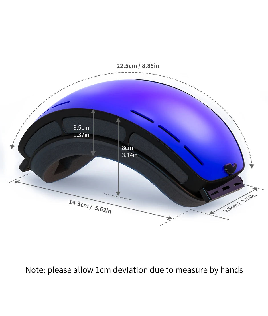 NATFIRE Pro Interchangeable Ski & Snowboard Goggles (OTG)