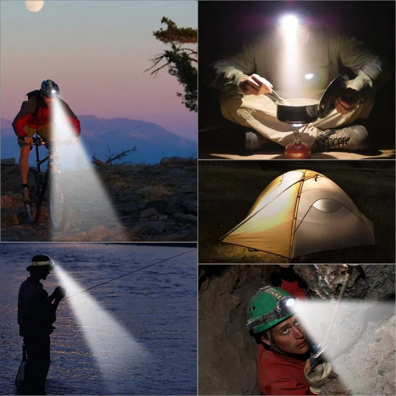 High-Power LED Headlamp (Rechargeable & Waterproof)