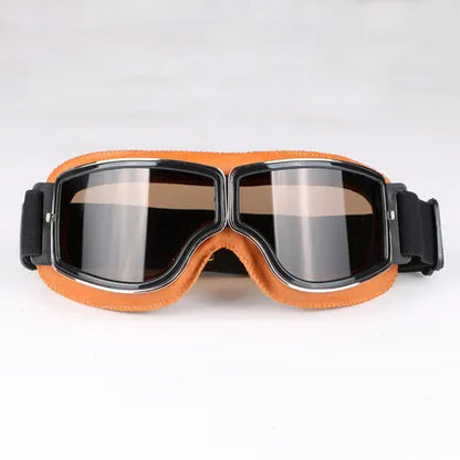 Vintage Leather Motorcycle & Ski Goggles