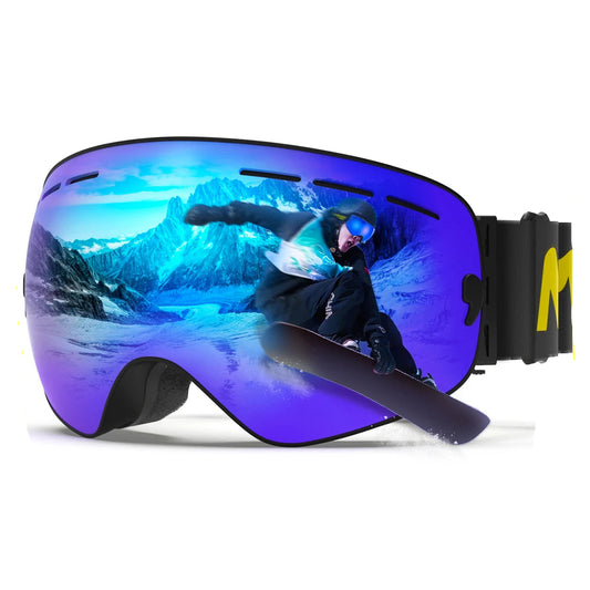 NATFIRE Pro Interchangeable Ski & Snowboard Goggles (OTG)