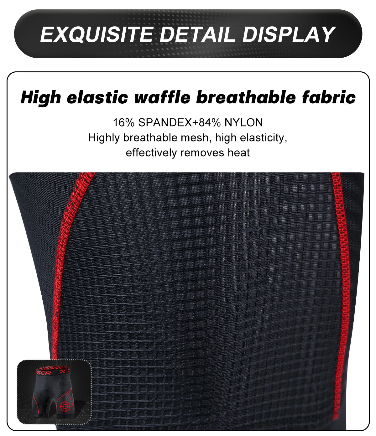 X-TIGER 5D Padded Cycling Underwear Shorts (6-Hour Support)