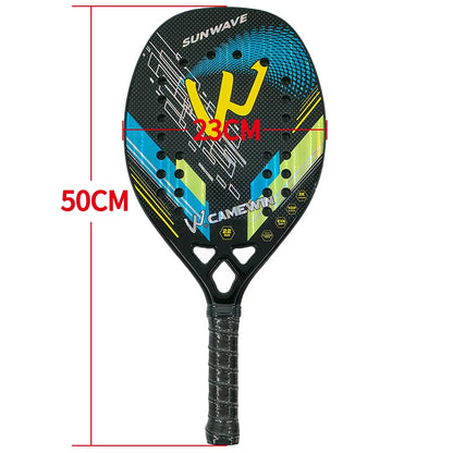 Camewin 3K Beach Tennis Racket - Full Carbon Fiber - Rough Surface