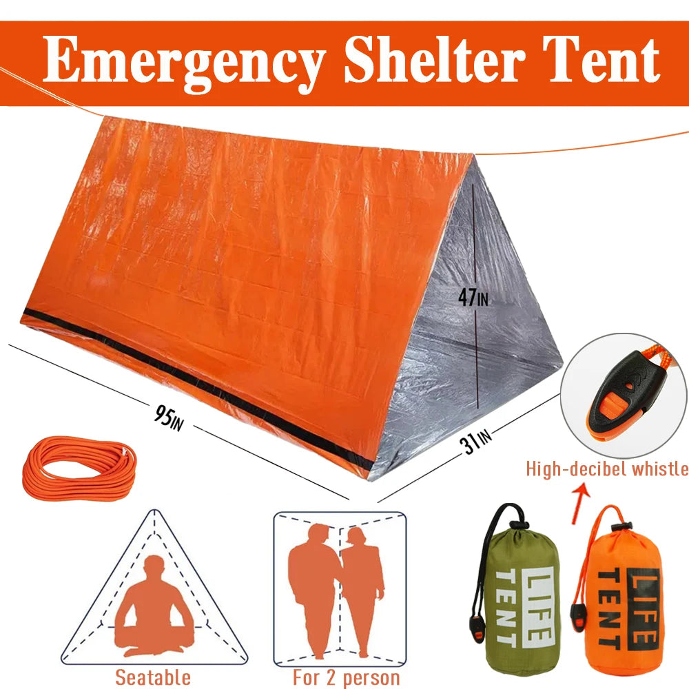 Emergency Survival Shelter Tent (2-Person Mylar Tent)