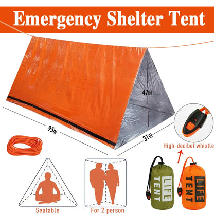Emergency Survival Shelter Tent (2-Person Mylar Tent)