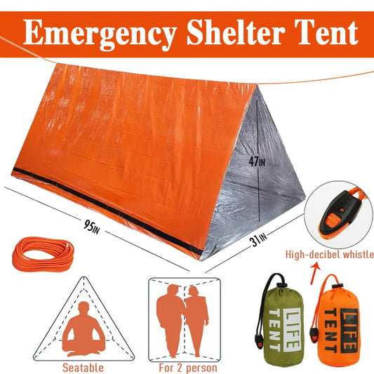 Emergency Survival Shelter Tent (2-Person Mylar Tent)