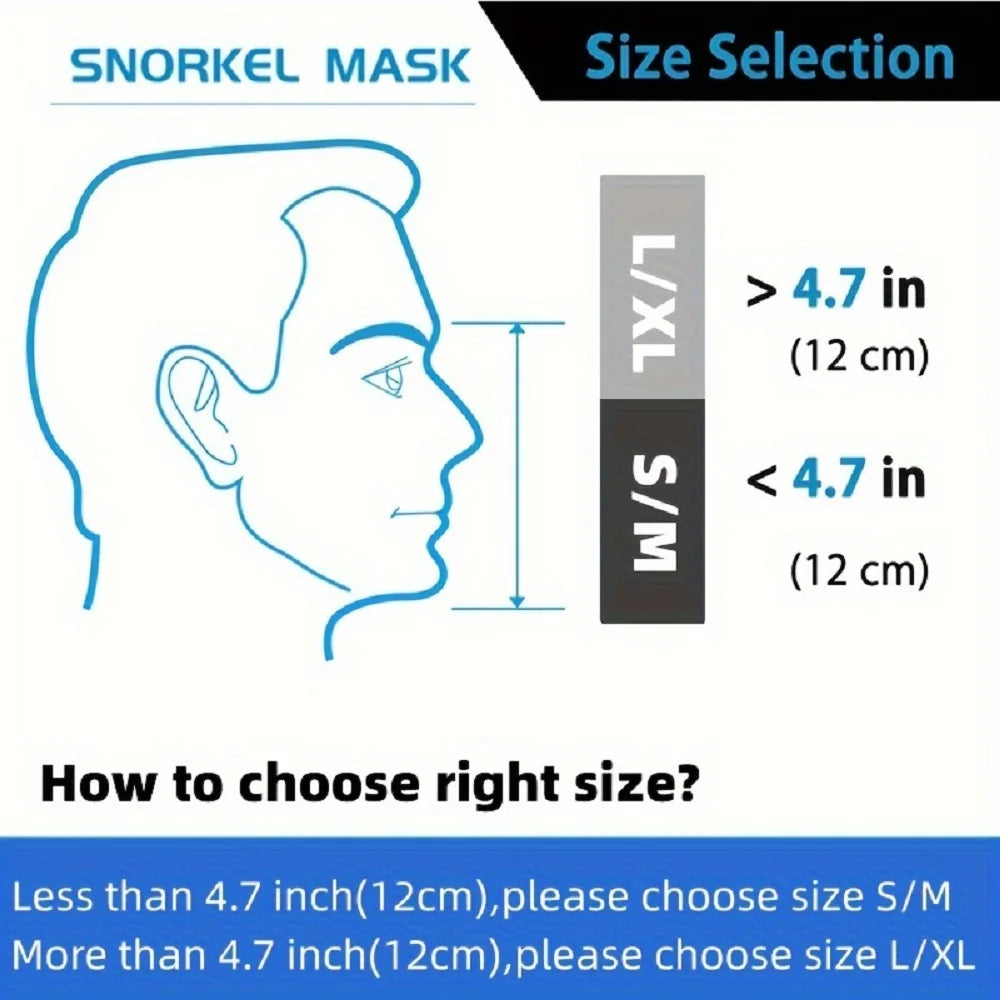 180° Panoramic Full-Face Snorkel Mask