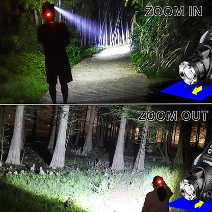 High-Power LED Headlamp (Rechargeable & Waterproof)