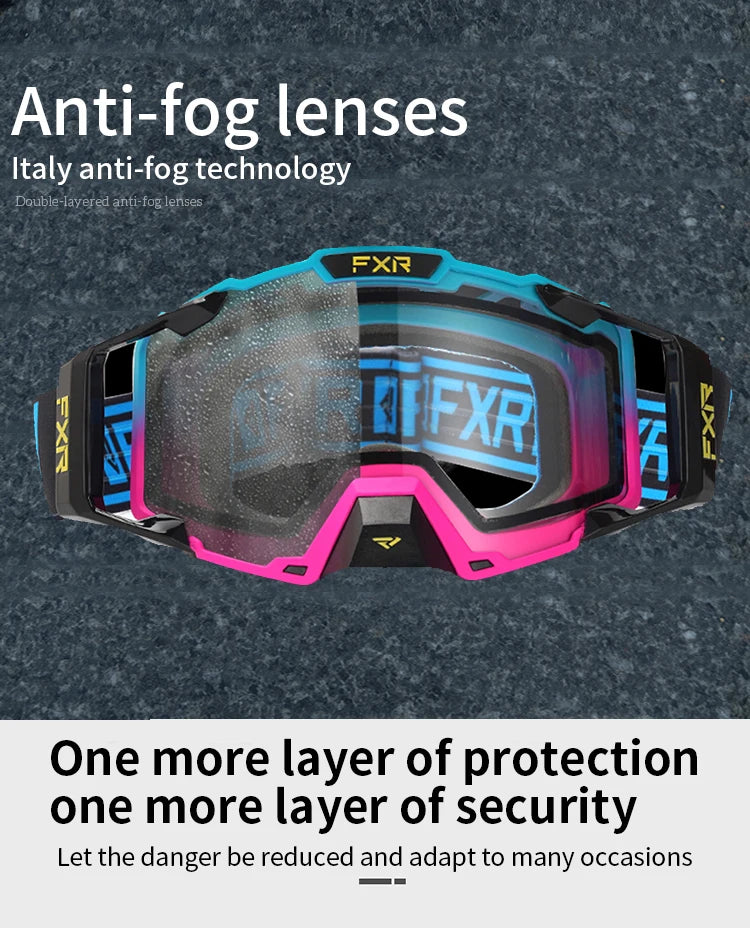 FXR Combat MX & Ski Goggles (Anti-Fog Double Lens)