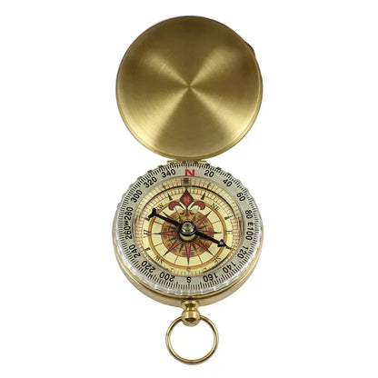 Classic Brass Pocket Compass with Luminous Display