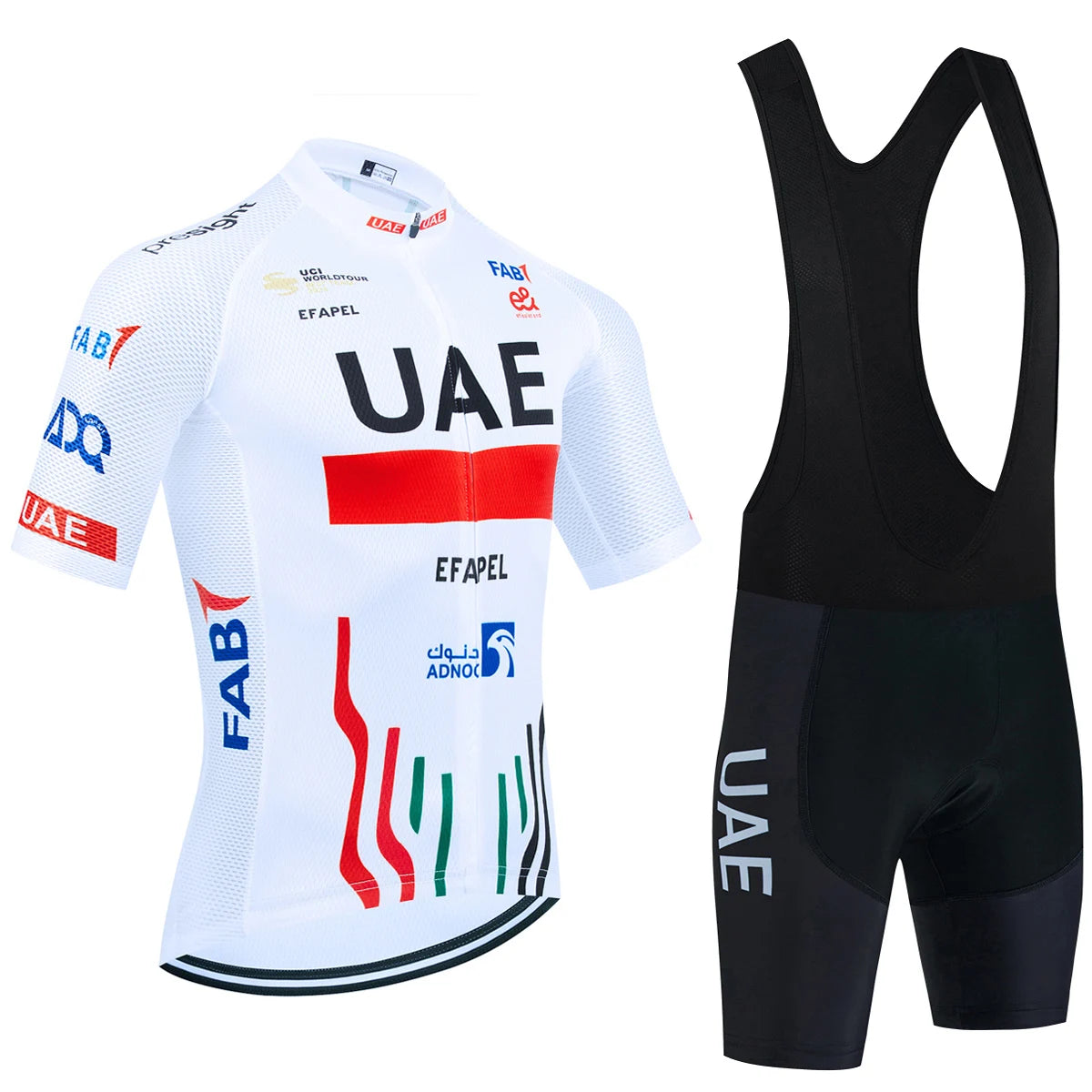 Pro-Team UAE Cycling Jersey & Bib Shorts Set (20D Gel Pad)