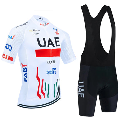 Pro-Team UAE Cycling Jersey & Bib Shorts Set (20D Gel Pad)