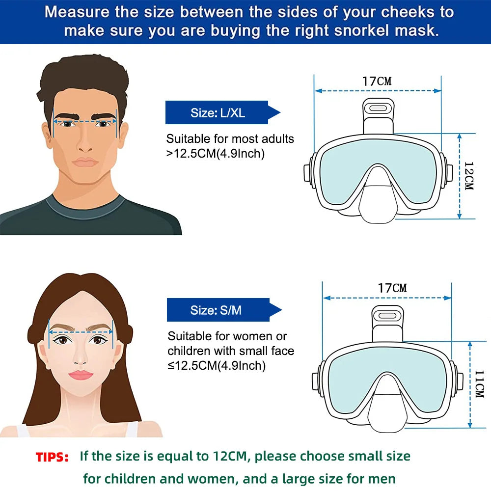 3-in-1 Convertible Snorkel & Dive Mask