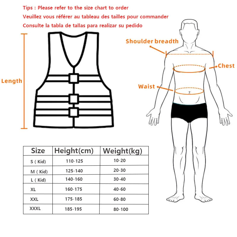 Universal Water Sports Safety Life Vest