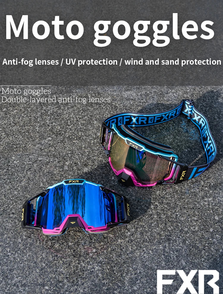 FXR Combat MX & Ski Goggles (Anti-Fog Double Lens)