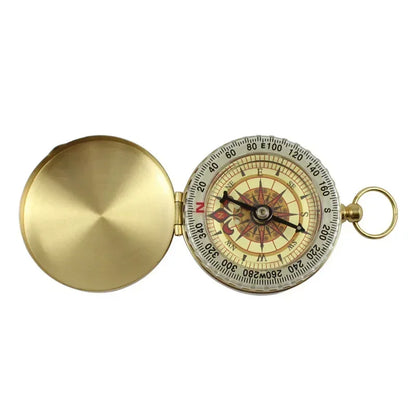 Classic Brass Pocket Compass with Luminous Display