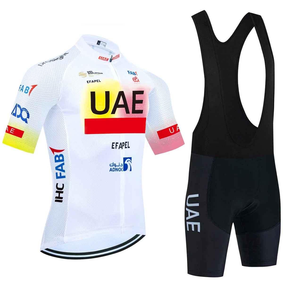 Pro-Team UAE Cycling Jersey & Bib Shorts Set (20D Gel Pad)