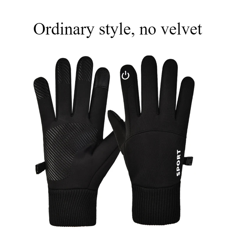 Waterproof Thermal Ski Gloves with Zipper Pocket