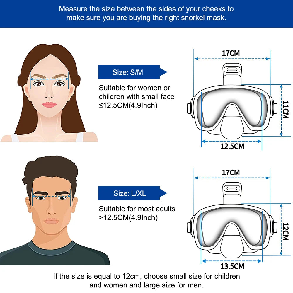 3-in-1 Convertible Snorkel & Dive Mask