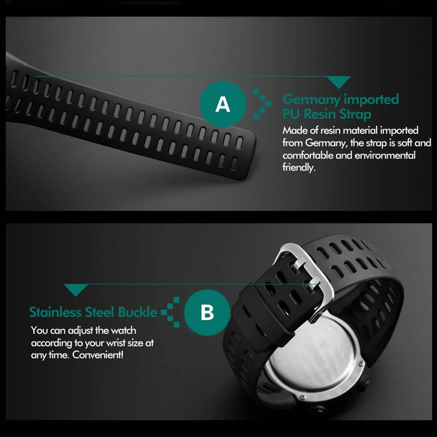 Rugged Digital Sports & Outdoor Watch