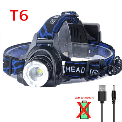 High-Power LED Headlamp (Rechargeable & Waterproof)