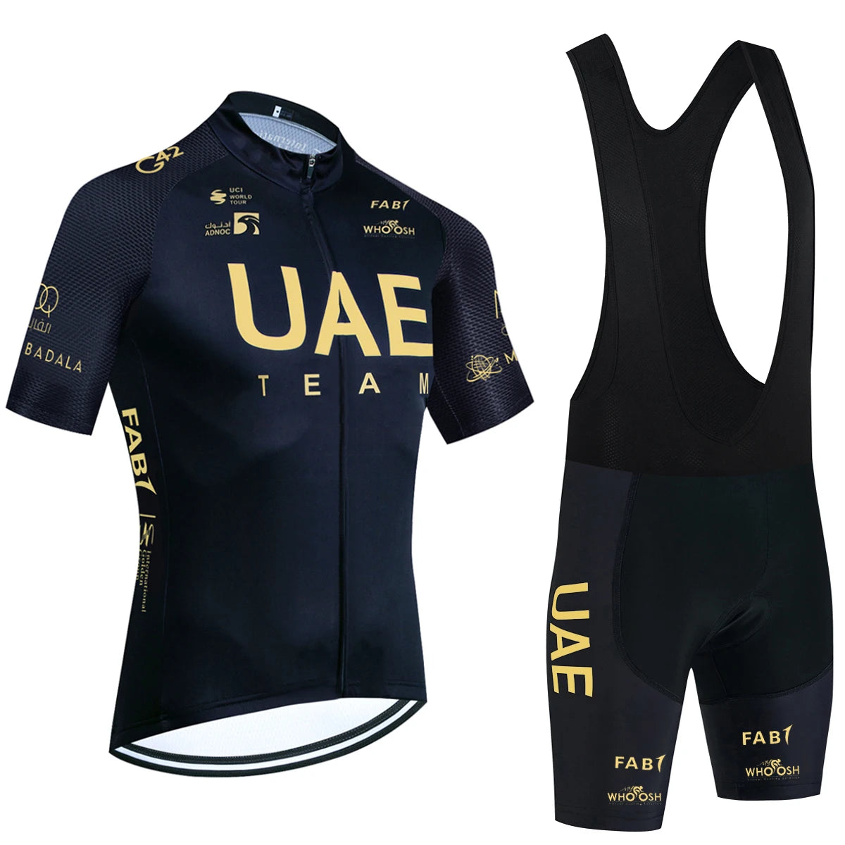 Pro-Team UAE Cycling Jersey & Bib Shorts Set (20D Gel Pad)