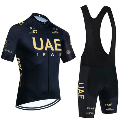 Pro-Team UAE Cycling Jersey & Bib Shorts Set (20D Gel Pad)