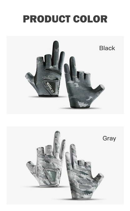 Three-Finger Breathable Fishing Gloves with UV Protection