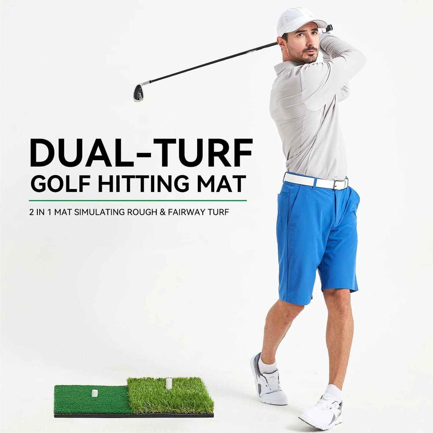 Dual-Turf Golf Hitting Mat