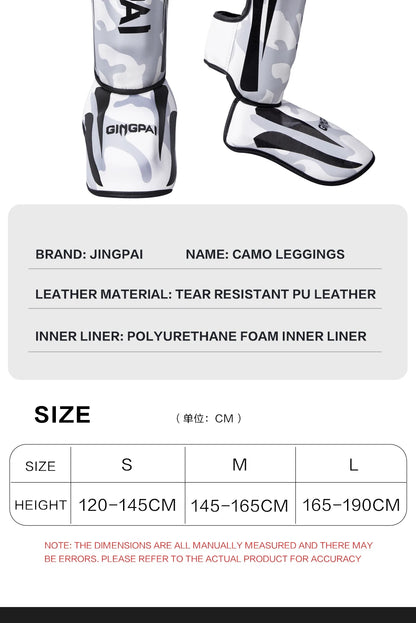 GINGPAI Camo Martial Arts Shin Guards
