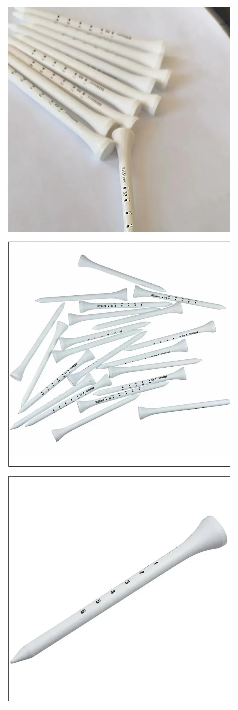 Professional Marked Wooden Golf Tees (50-Pack)
