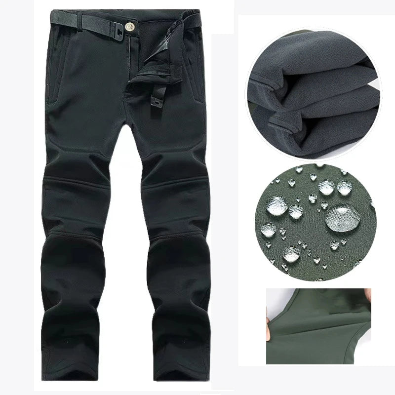 Waterproof Fleece-Lined Softshell Jacket & Pants Set