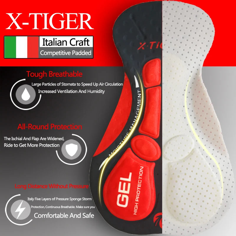 X-TIGER Pro Competition Padded Cycling Shorts