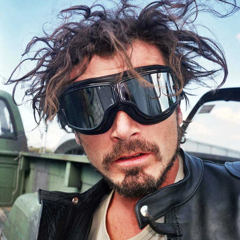 Vintage Leather Motorcycle & Ski Goggles