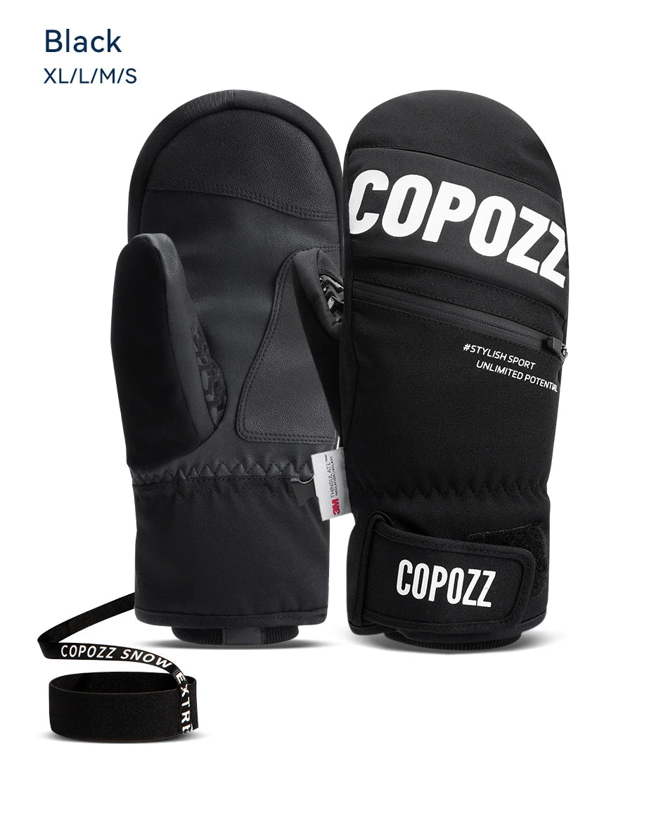 COPOZZ 3M Thinsulate Waterproof Ski Mittens