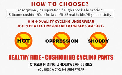 X-TIGER 5D Padded Cycling Underwear Shorts (6-Hour Support)