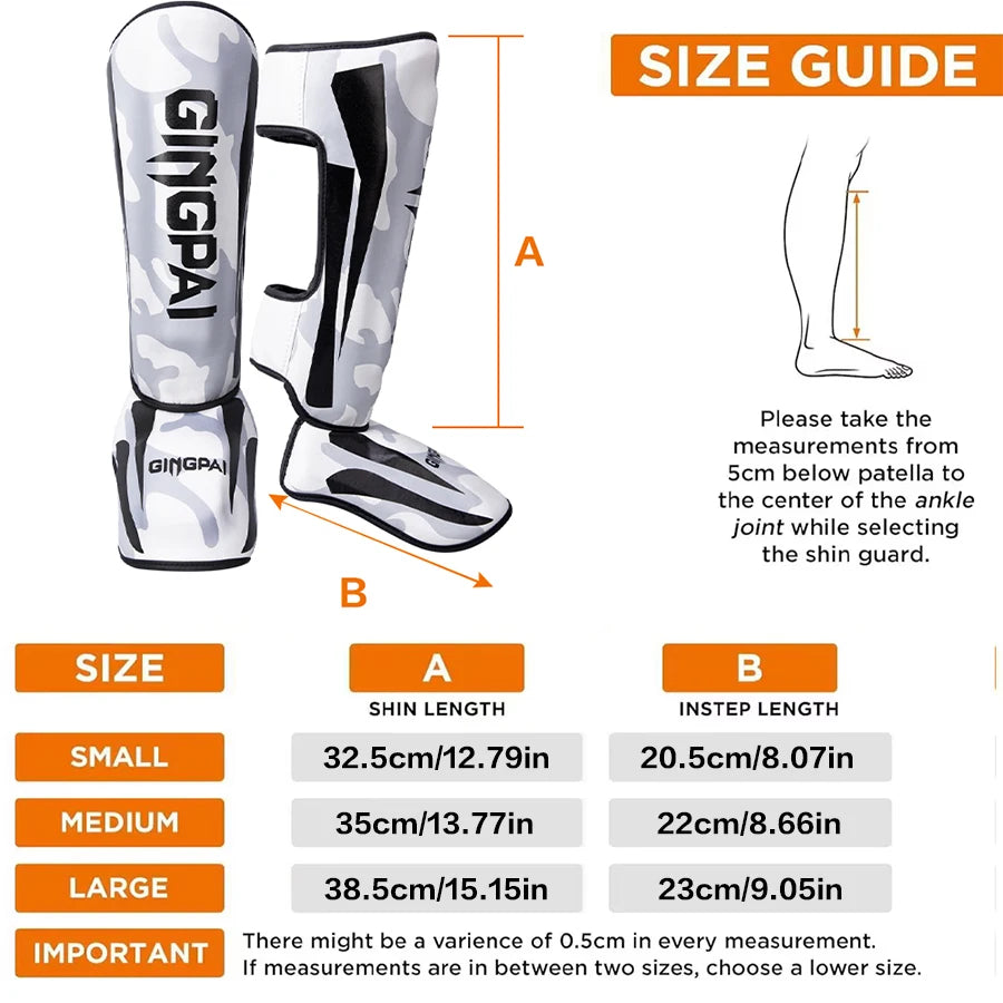 GINGPAI Camo Martial Arts Shin Guards