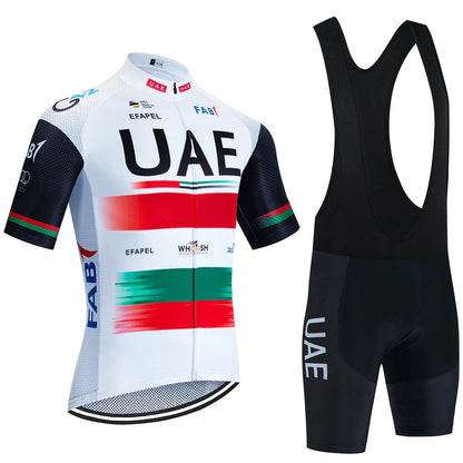 Pro-Team UAE Cycling Jersey & Bib Shorts Set (20D Gel Pad)