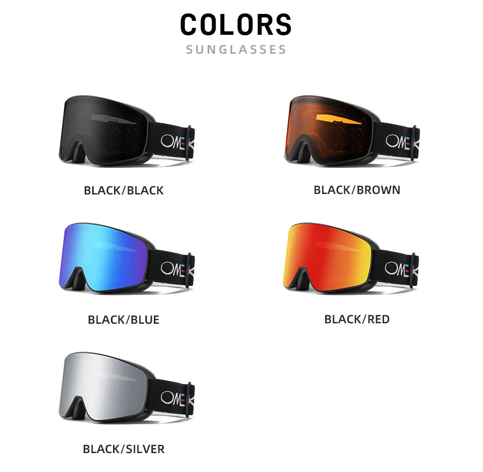 OMEKOL Classic Ski & Snowboard Goggles