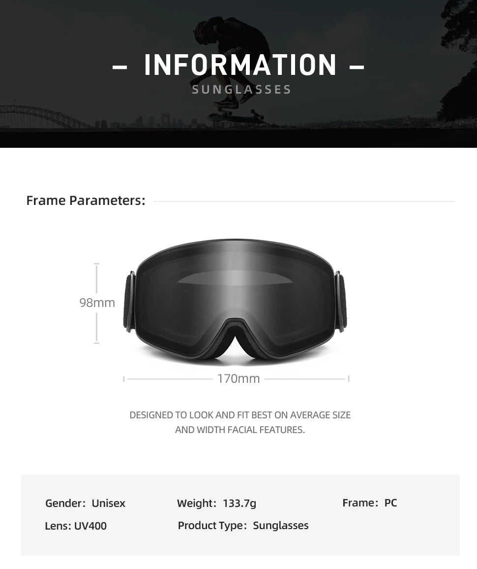 OMEKOL Classic Ski & Snowboard Goggles