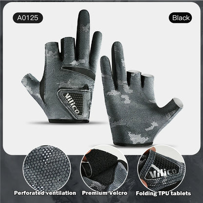 Three-Finger Breathable Fishing Gloves with UV Protection